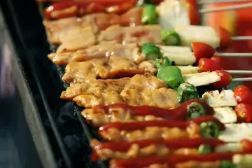 chicken steak with 2 sauces