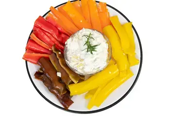 Peppers with Tzatziki sauce