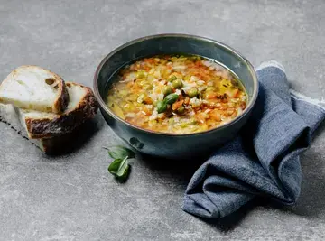 milk and vegetable soup