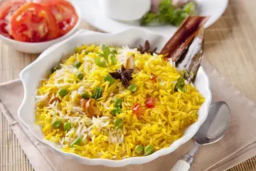 Potato and Pea Rice Pilaf