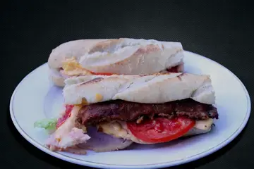 seekh kebab and cheese sandwich