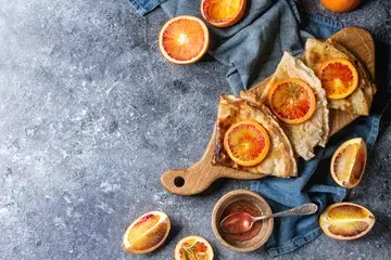 orange pancakes