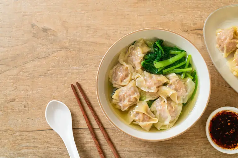 home made wonton soup