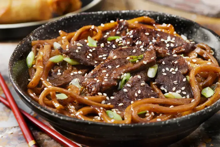 Beef &amp; Spinach Lo Mein