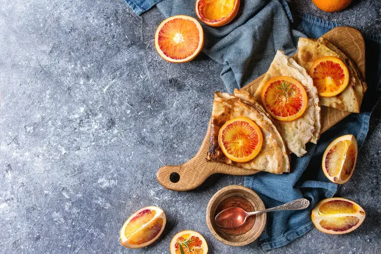 orange pancakes