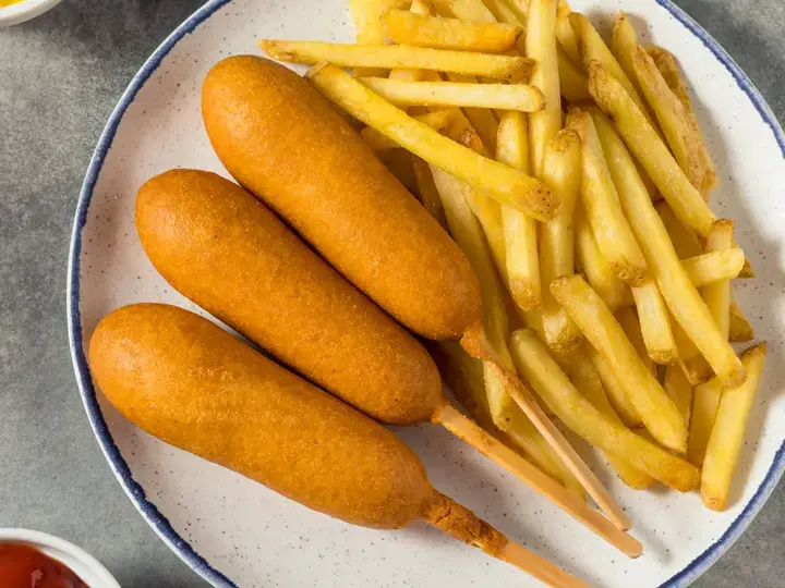 home made corn dogs